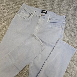 Paige Jeans Mens 34x33 Light Blue Lennox Slim Fit Stretch Denim‎ 5 Pocket
